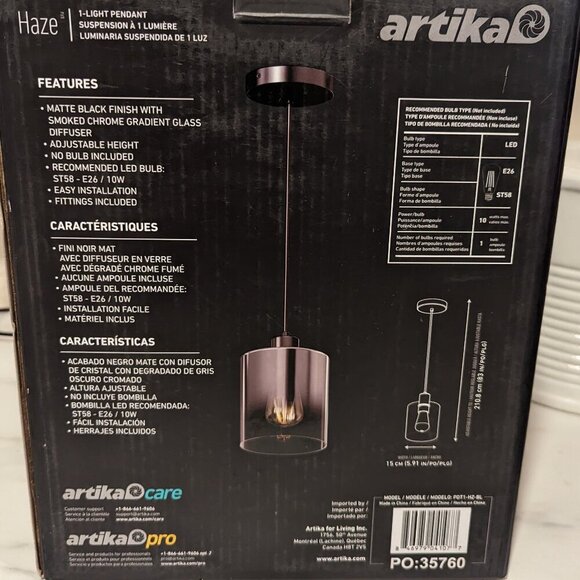 Artika Pendant Light Haze NEW - Picture 3 of 3